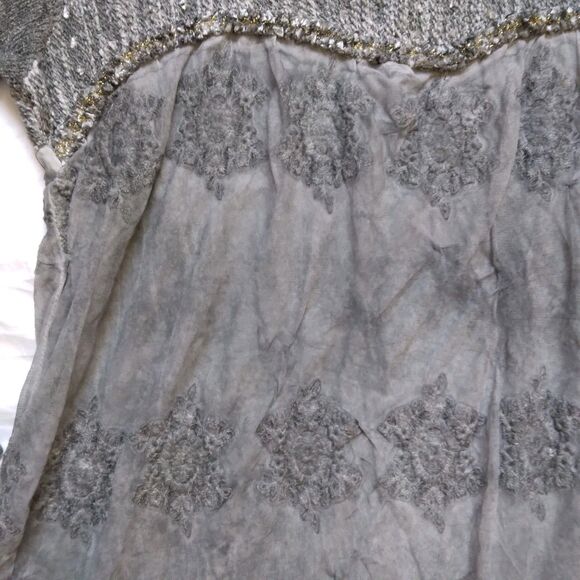 Simply Couture Top Tunic Gray Long Sleeve Lagenlook Shabby Cottage Womens 2XL - Picture 10 of 16